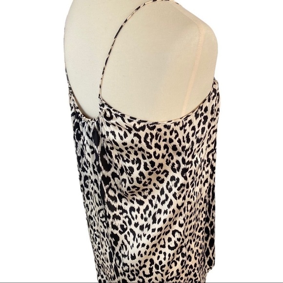 Scoop NYC 100% Silk Leopard Print Scoop Neck Spaghetti Strap Tank Top Size Small - Picture 7 of 8
